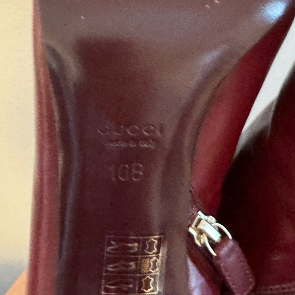 Gucci Authentic Burgundy Pointy Boots Size 10b - Picture 6 of 7